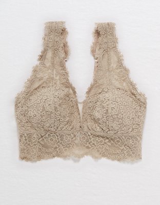 aerie romantic lace plunge bralette