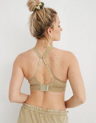 Aerie Eyelash Lace Plunge Bralette