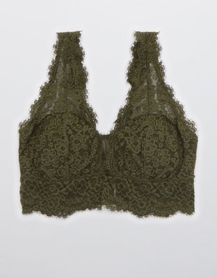 Aerie Eyelash Lace Plunge Bralette