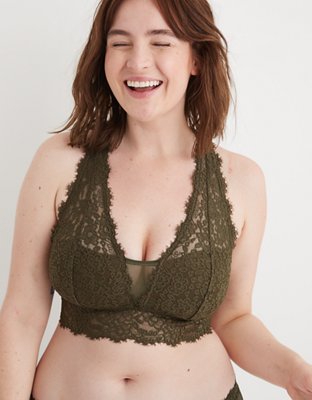 Aerie Eyelash Lace Plunge Bralette