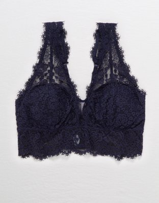 Aerie Eyelash Lace Plunge Bralette