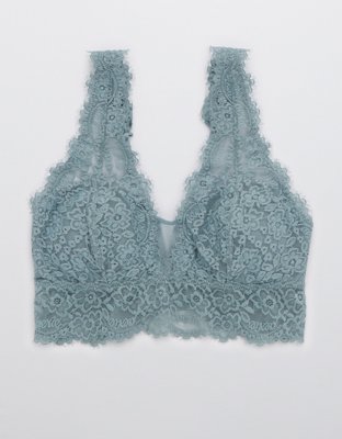 Aerie Eyelash Lace Plunge Bralette