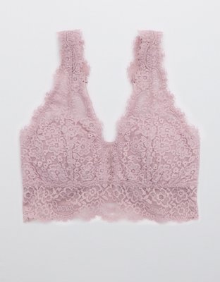 Aerie Eyelash Lace Plunge Bralette