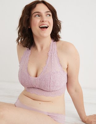 Aerie Eyelash Lace Plunge Bralette