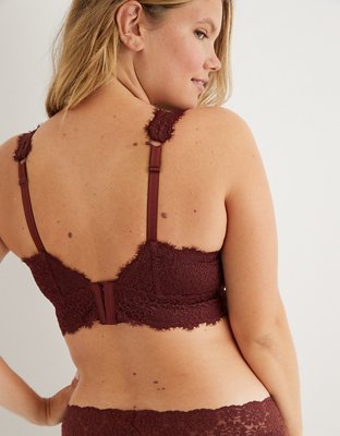 aerie romantic lace plunge bralette