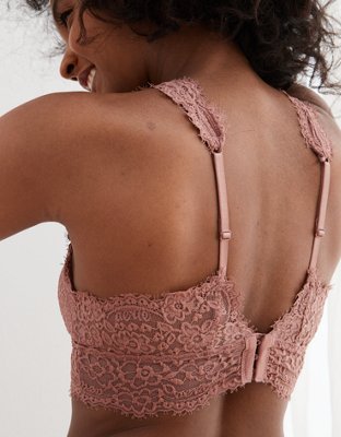 aerie romantic lace plunge bralette