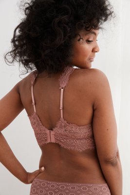 aerie romantic lace plunge bralette