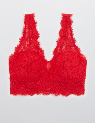 Aerie Eyelash Lace Plunge Bralette
