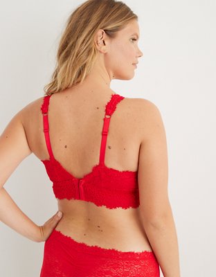Aerie Eyelash Lace Plunge Bralette