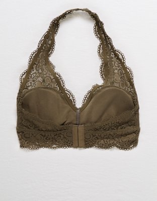 Aerie Wildflower Lace Padded Halter Bralette