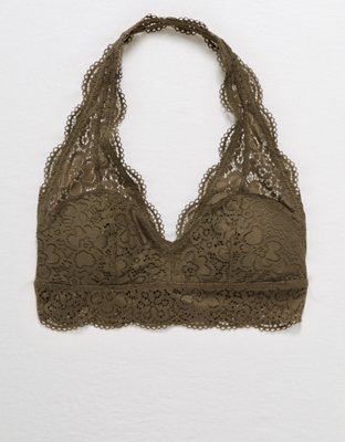 Aerie Wildflower Lace Padded Halter Bralette