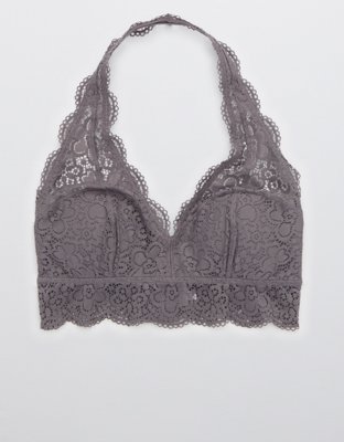 Aerie Wildflower Lace Padded Halter Bralette