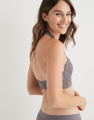 Aerie Wildflower Lace Padded Halter Bralette
