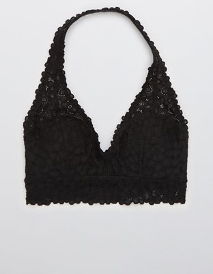 black halter top bralette