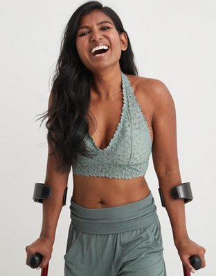 Aerie Lace Padded Halter Bralette