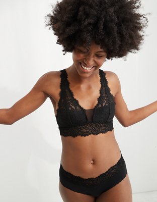 Buy Aerie Lace Padded Plunge Bralette online