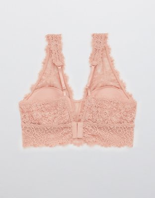 Aerie Eyelash Lace Padded Plunge Bralette