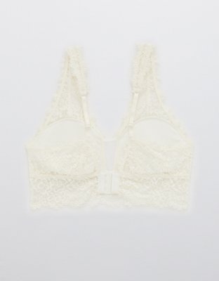 Aerie Eyelash Lace Padded Plunge Bralette