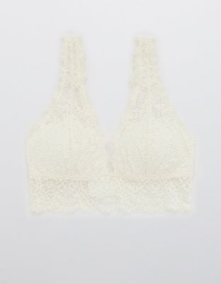 Aerie Eyelash Lace Plunge Bralette