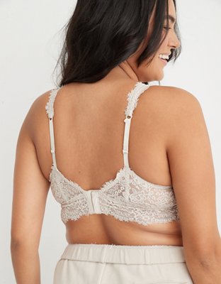 Aerie Eyelash Lace Padded Plunge Bralette