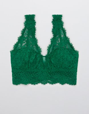 Aerie Eyelash Lace Padded Plunge Bralette, Men's & Women's Jeans, Clothes  & Accessories