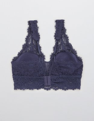 Aerie Eyelash Lace Padded Plunge Bralette