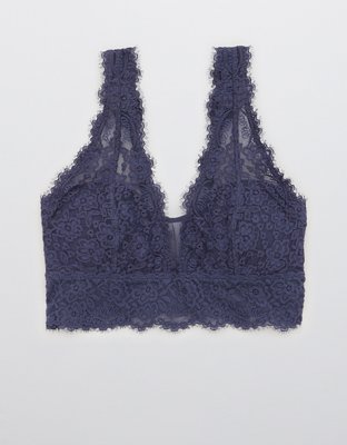 Aerie Animal Lace Padded Plunge Bralette