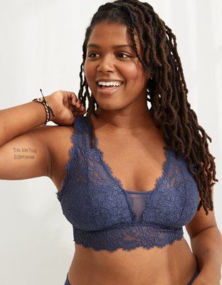 Aerie Eyelash Lace Plunge Bralette