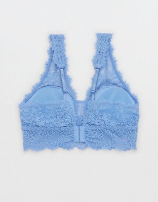 Aerie Eyelash Lace Padded Plunge Bralette