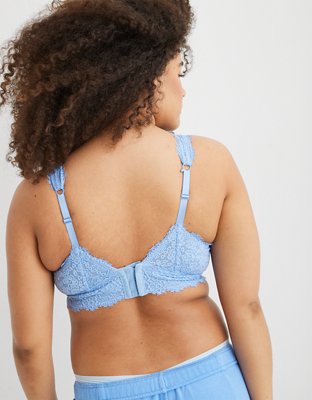 Aerie Eyelash Lace Padded Plunge Bralette