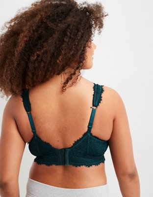Aerie Eyelash Lace Padded Plunge Bralette