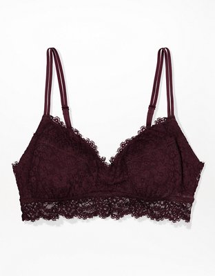 Aerie Midnight Lace Padded Longline Bralette