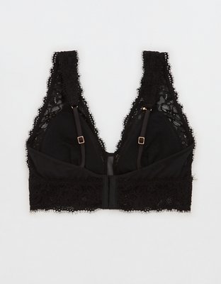 Show Off Eyelash Lace Padded Plunge Bralette