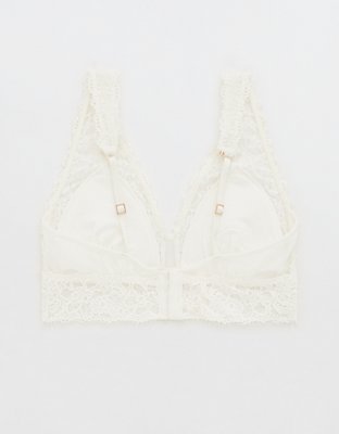 Show Off Eyelash Lace Padded Plunge Bralette