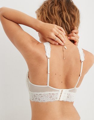 Show Off Bralette con Encaje Eyelash, Escote Profundo y Relleno
