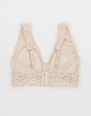 Show Off Eyelash Lace Padded Plunge Bralette