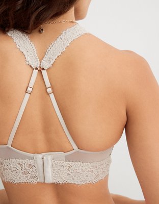 Show Off Bralette con Encaje Eyelash, Escote Profundo y Relleno