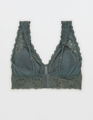 Show Off Eyelash Lace Padded Plunge Bralette