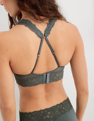 Show Off Eyelash Lace Padded Plunge Bralette