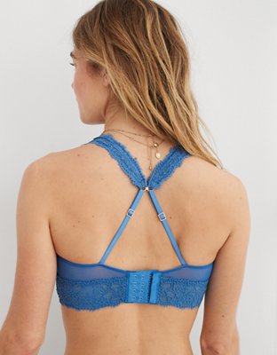 Show Off Eyelash Lace Padded Plunge Bralette