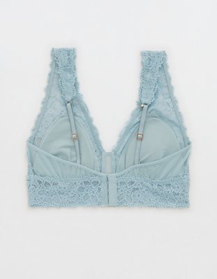 Show Off Eyelash Lace Padded Plunge Bralette