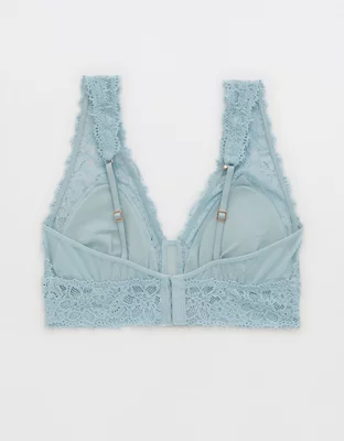 Aerie Eyelash Lace Padded Plunge Bralette