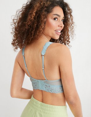 Show Off Eyelash Lace Padded Plunge Bralette