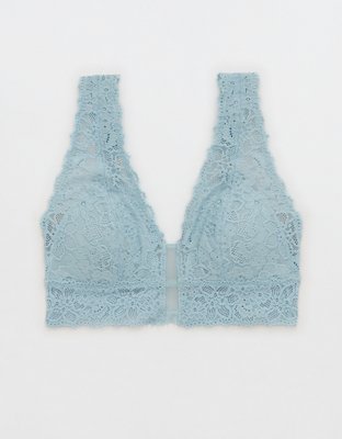 Aerie Eyelash Bralette relleno con encaje y escote profundo