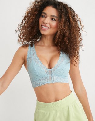 Show Off Eyelash Lace Padded Plunge Bralette