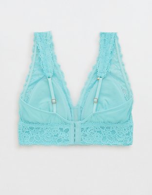 Show Off Eyelash Lace Padded Plunge Bralette