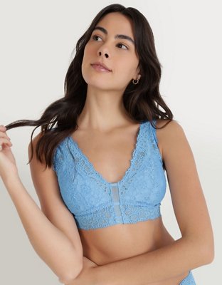 Show Off Bralette con Encaje Eyelash, Escote Profundo y Relleno
