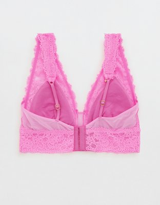 Show Off Eyelash Lace Padded Plunge Bralette