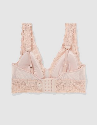 Show Off Eyelash Lace Padded Plunge Bralette