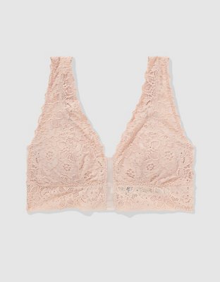 Show Off Eyelash Lace Padded Plunge Bralette